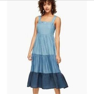 Kate Spade Broome Street Tiered Chambray dress